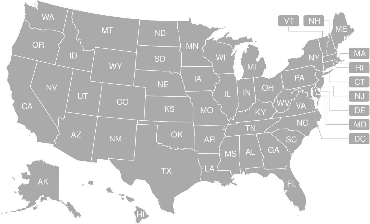 Map Of Usa With Labels File:Blank US Map With Labels.svg   Wikimedia Commons