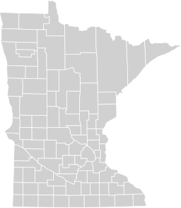 Blank map subdivisions 2019 Albers Minnesota