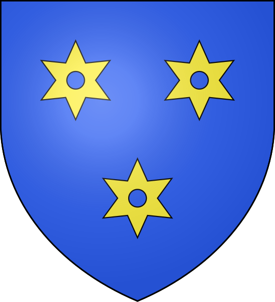 File:Blason d'azur à 3 molettes d'or.svg