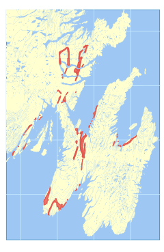 Bonavista Formation map.svg