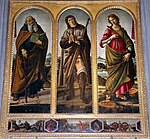 Школа Боттичелли. Святой Рох со святым Антонием Великим и святой Екатериной. 1480.