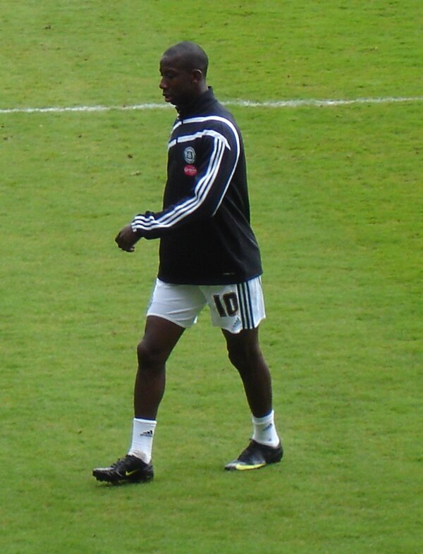 Wright-Phillips warming up for Plymouth Argyle in May 2010