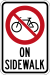 Canada No Bicycles on Sidewalk Sign.svg