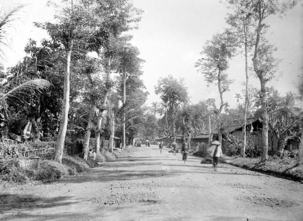 Part of the Great Post Road in Kampung Cibabat, Cimahi, West Java during colonial period