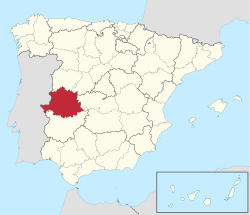 Province of Cáceres - Τοποθεσία