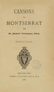 Cansons de Montserrat de Jacint Verdaguer i Santaló (ed. 1885)