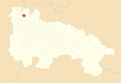 Locatie van de gemeente op de kaart van de provincie