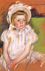 Beyaz Bonnet içinde Cassatt Mary Simone 1901.jpg