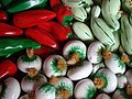 Ceramic Vegetables on Display - Convento y Museo San Francisco - Granada - Nicaragua (31829011131) (2).jpg