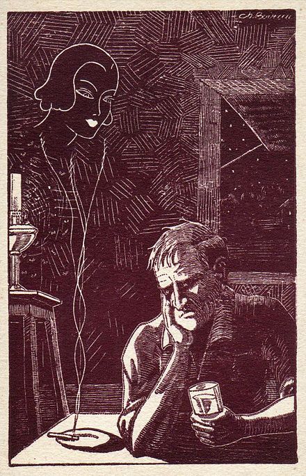 Ch. Boirau, The Spleen (Melancholy). Postcard, c. 1915.