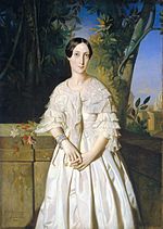 Chassériau - Comtesse de La Tour-Maubourg (rozená Marie-Louise-Charlotte-Gabrielle Thomas de Pange, 1816–1850) .jpg
