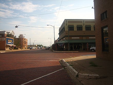 Brick-lined streets downtown