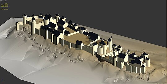 3D reconstructie van het kasteel