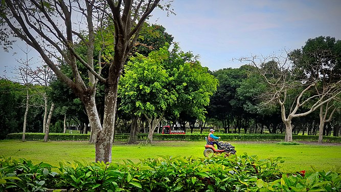 A lawn mower in Cikasoan Forest Park, Taiwan.