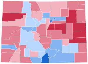 Wyniki wyborów prezydenckich w Kolorado 1996.svg