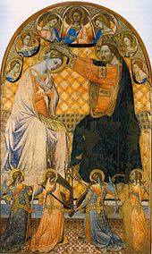 Giacomo di Mino, 1340-1350 Coronation of Virgin Jacopo di mino Montepulciano.jpg