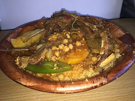 Couscous is a dish common all over North Africa, in Tunisia too