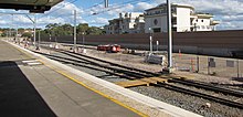 The double length platform on Cronulla station was built to cope with large holiday crowds. The platform was originally designed to accommodate five trains Cronulla Station.jpg