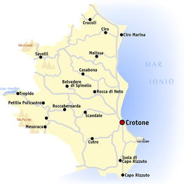 Kaart van Crotone (KR)