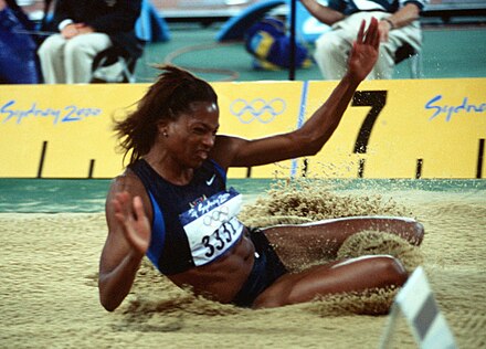 Dawn Burrell at the 2000 Olympic games in Sydney.JPEG