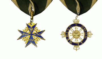 De beide klassen van de Orde Pour le Mérite