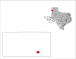 Herefords läge i Deaf Smith County och countyts läge i Texas.