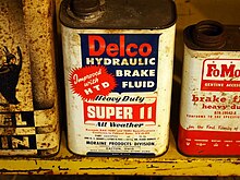 Old brake fluid container Delco hydrolic brake fluid, Super 11.JPG