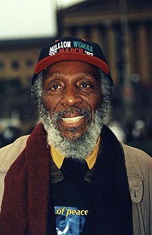 Gregory at the Million Woman March in 1997 Dick Gregory 1997.jpg