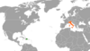 Location map for the Dominican Republic and Italy.