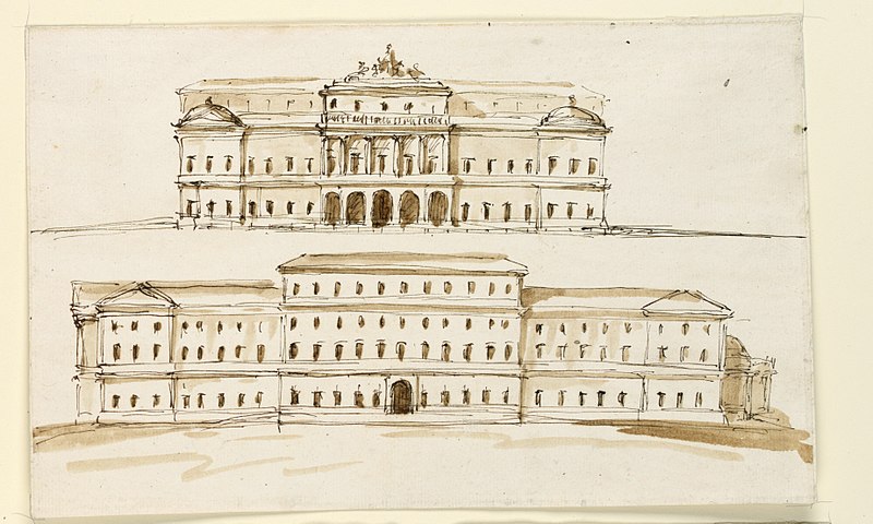 File:Drawing, Two Elevations of the Central Part of a Palace, 1792 (CH 18355789).jpg