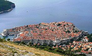 Panoramics of the old city of Dubrovnik