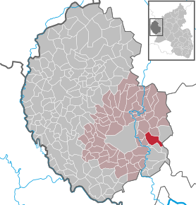 Poziția Dudeldorf pe harta districtului Eifelkreis Bitburg-Prüm