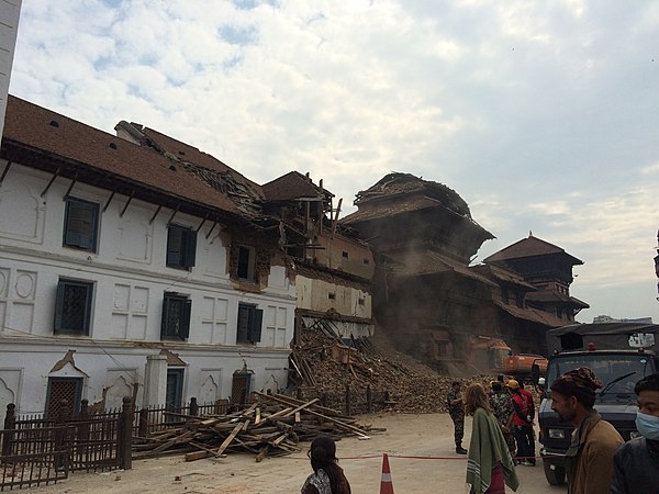 Damage in the Basantpur Durbar Square