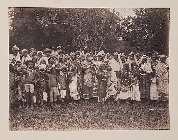 British Raj Indian indentured laborers in Trinidad and Tobago, c. 1890–1896.