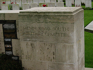 Entrance stone to Menin Road South Military cemetery 977600694.jpg