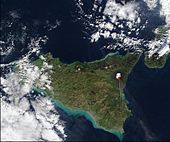 De Etna op 30 desimber 2002 (boarne: NASA)