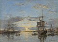 Le Havre: The Outer Harbor at Sunset, 1882, MB-Bou-04