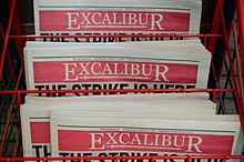 Copies of Excalibur on a newsrack ExcaliburYorkU.jpg