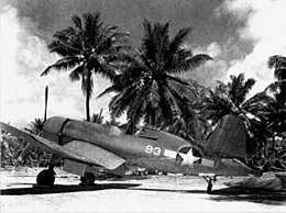 F4U-1 Lt Rinaberger VMA-214 at Espiritu Santo 1943.jpg