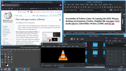Fedora Linux 36 takes pic with bunch of FOSS softwares.png