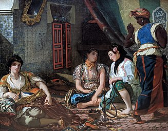 Femmes d'Alger dans leur appartement, 1834 Eugène Delacroix Musée du Louvre.