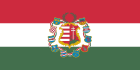 Drapeau de l'État hongrois durant la courte indépendance de celui-ci du 14 avril au 13 août 1849.