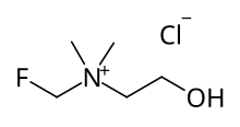 Fluorocholine chloride.svg