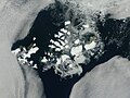 Franz Josef Land, NASA satellite image, August 2011