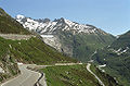 Droga na przełęcz i lodowiec Rhonegletscher