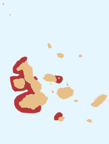 Območje razširjenosti na Galapaških otokih