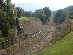 Les voies en direction de Livron.