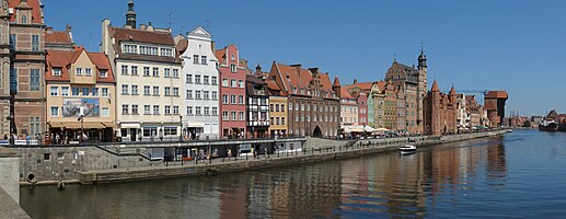 View from Green bridge in Gdańsk, Poland