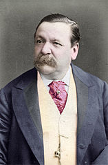 George Augustus Henry Sala, wearing an ascot