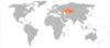 Location map for Georgia (country) and Kazakhstan.